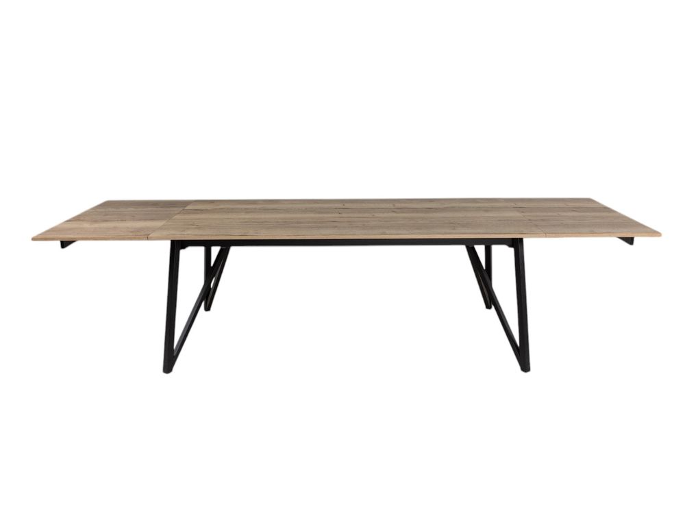 Uitschuifbare Eetkamertafel WACKO - Naturel/Zwart PFT-221-000005-MHA84