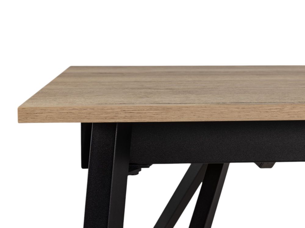 Uitschuifbare Eetkamertafel WACKO - Naturel/Zwart PFT-221-000005-MHA84