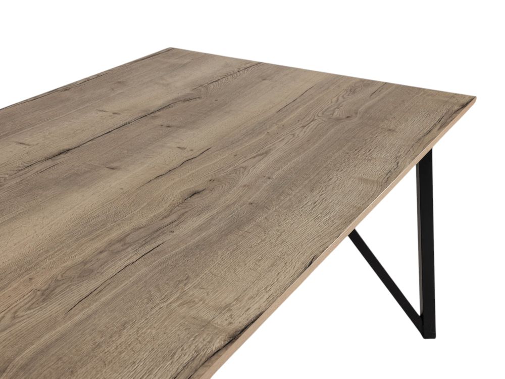 Uitschuifbare Eetkamertafel WACKO - Naturel/Zwart PFT-221-000005-MHA84