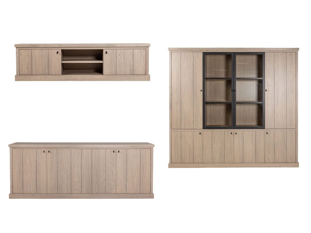 TV-meubel, dressoir en vitrine met led BRUGGE - Mi C-MXF-287-EK1
