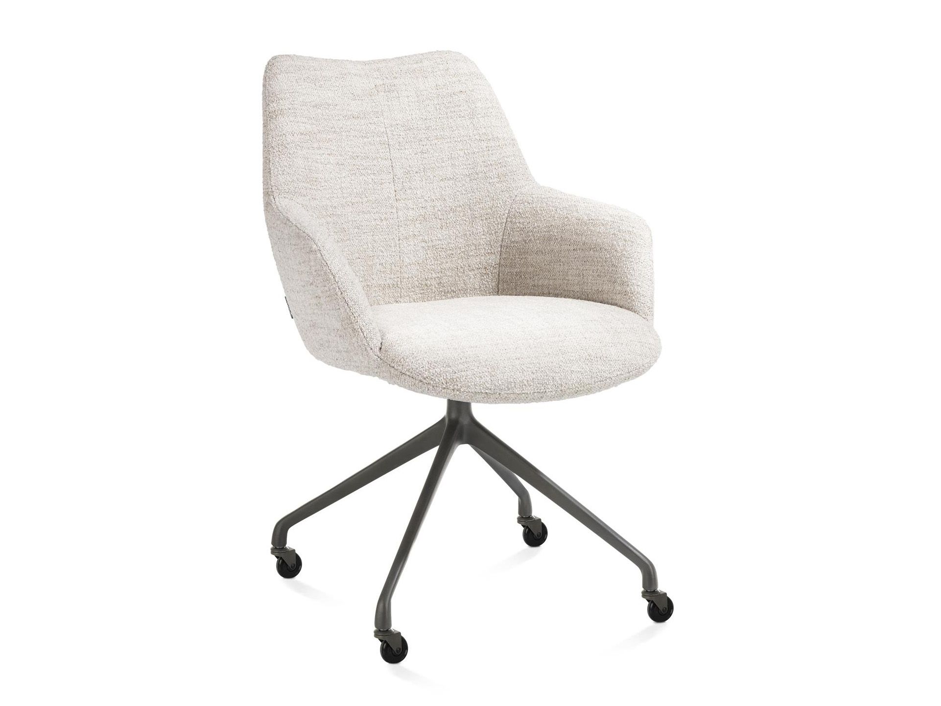 Armstoel op wieltjes MATS - Crème