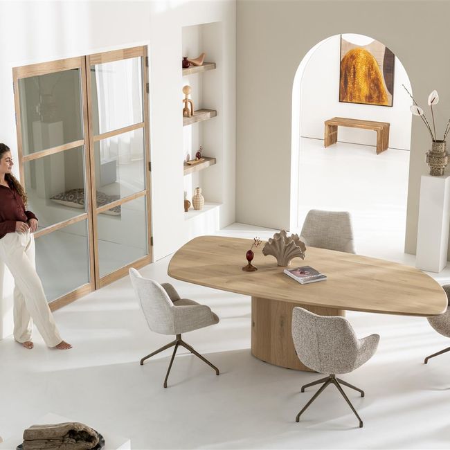 Draaibare armstoel MATS - Koper