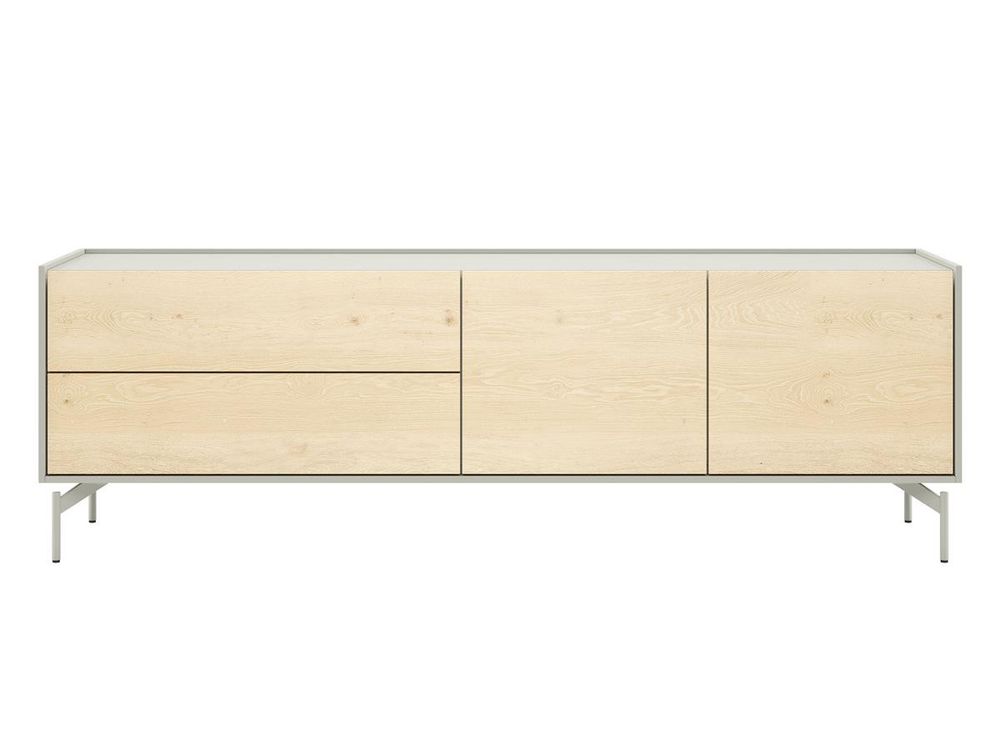 Tv-meubel NIORA - Eikenfineer / Silk Grey XOO 51483-NAT