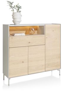 Dressoir NIORA - Eikenfineer / Silk Grey XOO 51844-NAT