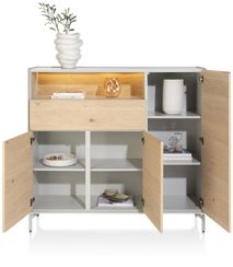 Dressoir NIORA - Eikenfineer / Silk Grey XOO 51844-NAT