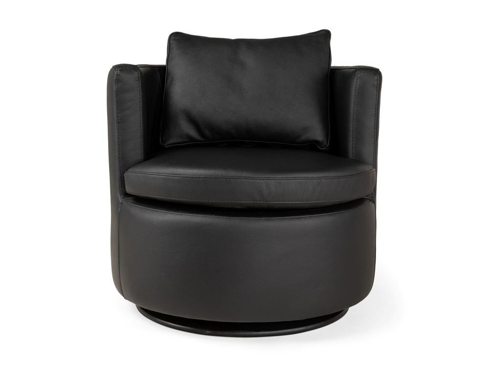 Fauteuil ESATTA - Zwart leder DDV-15-000005-LR-Z101