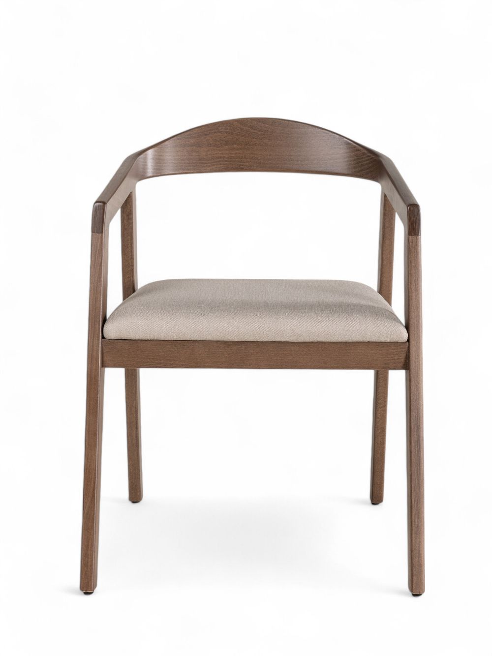 Set van 4 armstoelen ARMAND - Bruin beukenhout/Bei C-U14-6-SET4