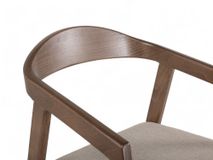 Set van 4 armstoelen ARMAND - Bruin beukenhout/Bei C-U14-6-SET4