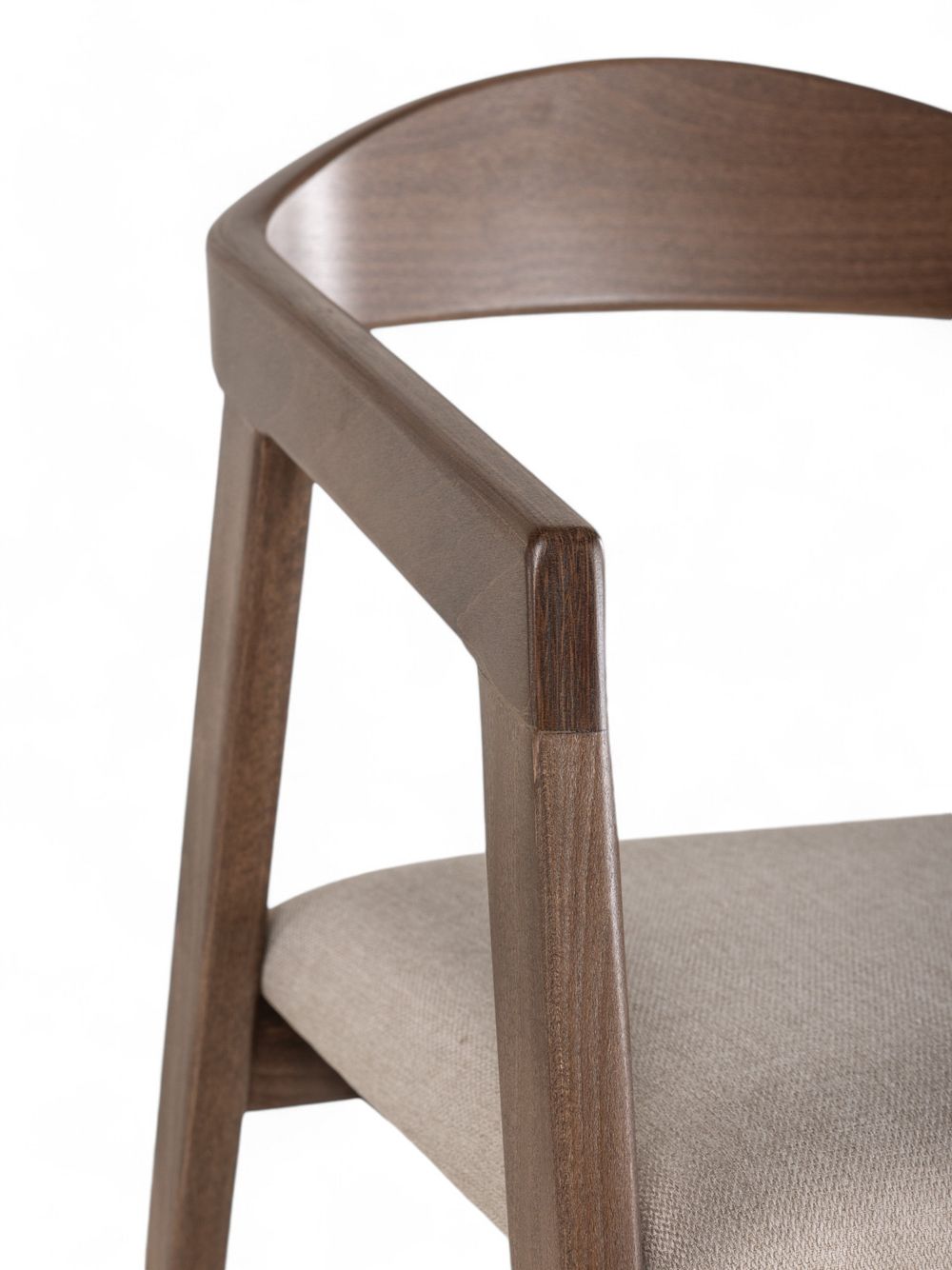 Set van 4 armstoelen ARMAND - Bruin beukenhout/Bei C-U14-6-SET4