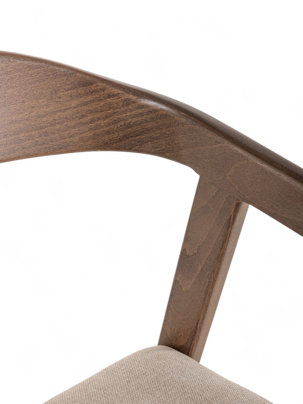 Set van 4 armstoelen ARMAND - Bruin beukenhout/Bei C-U14-6-SET4