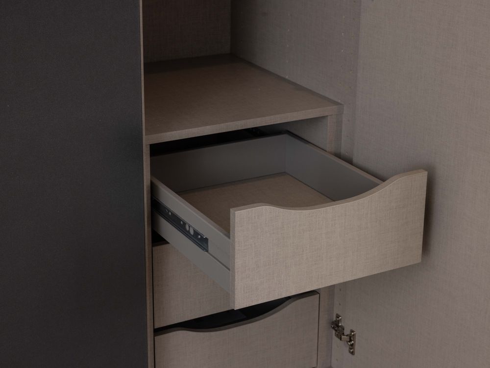 Draaideurkast 5 deurs QUADRA SPIN - Zwart C-RCH-69-KAST1-GRM