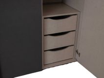 Draaideurkast 5 deurs QUADRA SPIN - Zwart C-RCH-69-KAST1-GRM