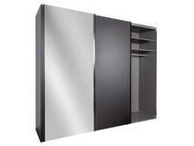 Zweefdeurkast met spiegel SAVENA - Zwart NLT-51-001-L1G79