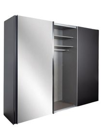 Zweefdeurkast met spiegel SAVENA - Zwart NLT-51-001-L1G79