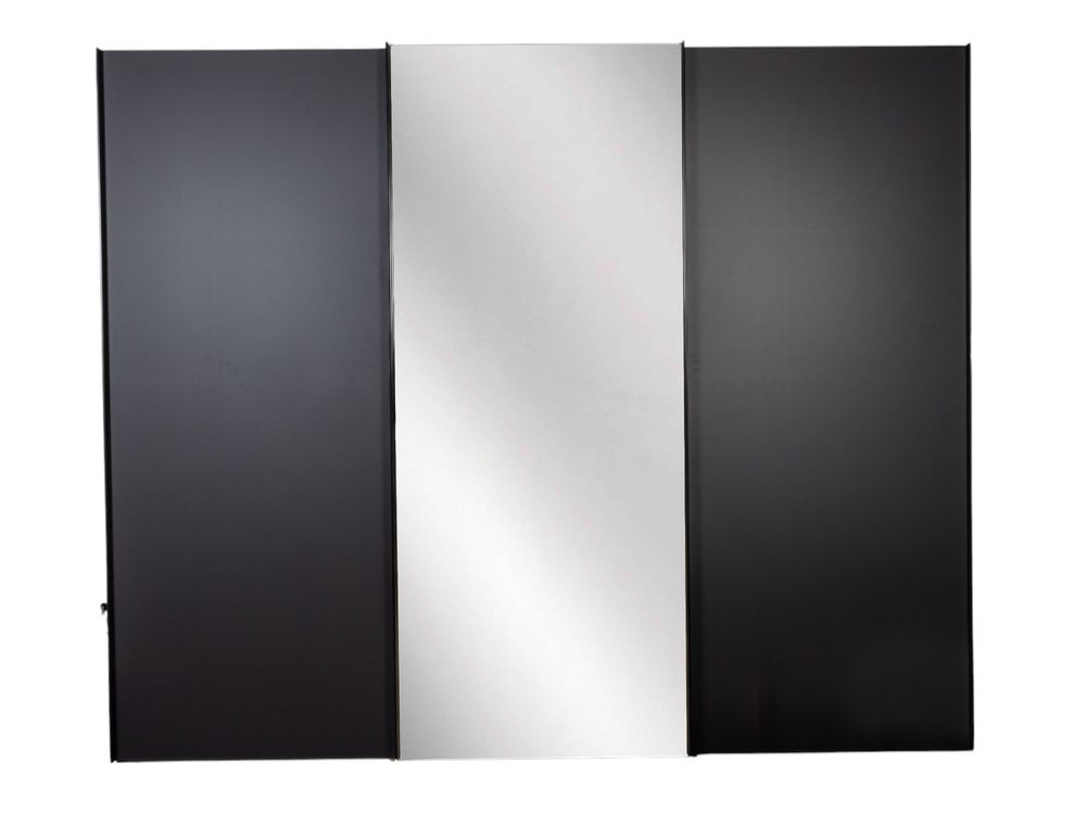 Zweefdeurkast met spiegel SAVENA - Zwart NLT-51-001-L1G79