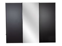 Zweefdeurkast met spiegel SAVENA - Zwart NLT-51-001-L1G79