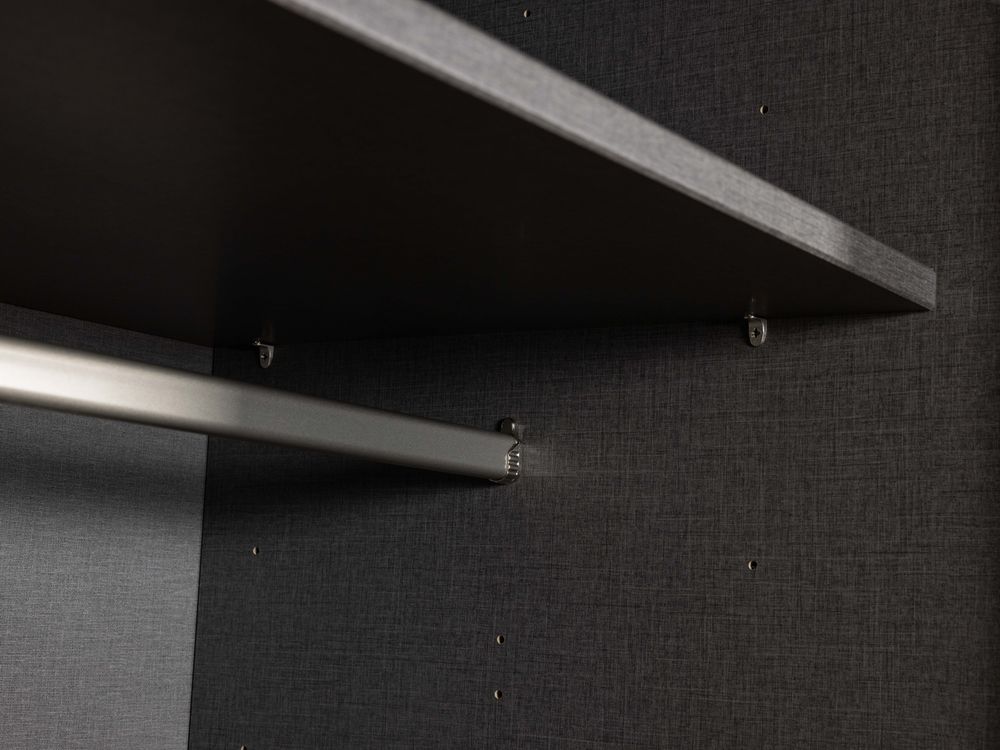 Zweefdeurkast met spiegel SAVENA - Zwart NLT-51-001-L1G79