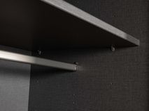 Zweefdeurkast met spiegel SAVENA - Zwart NLT-51-001-L1G79