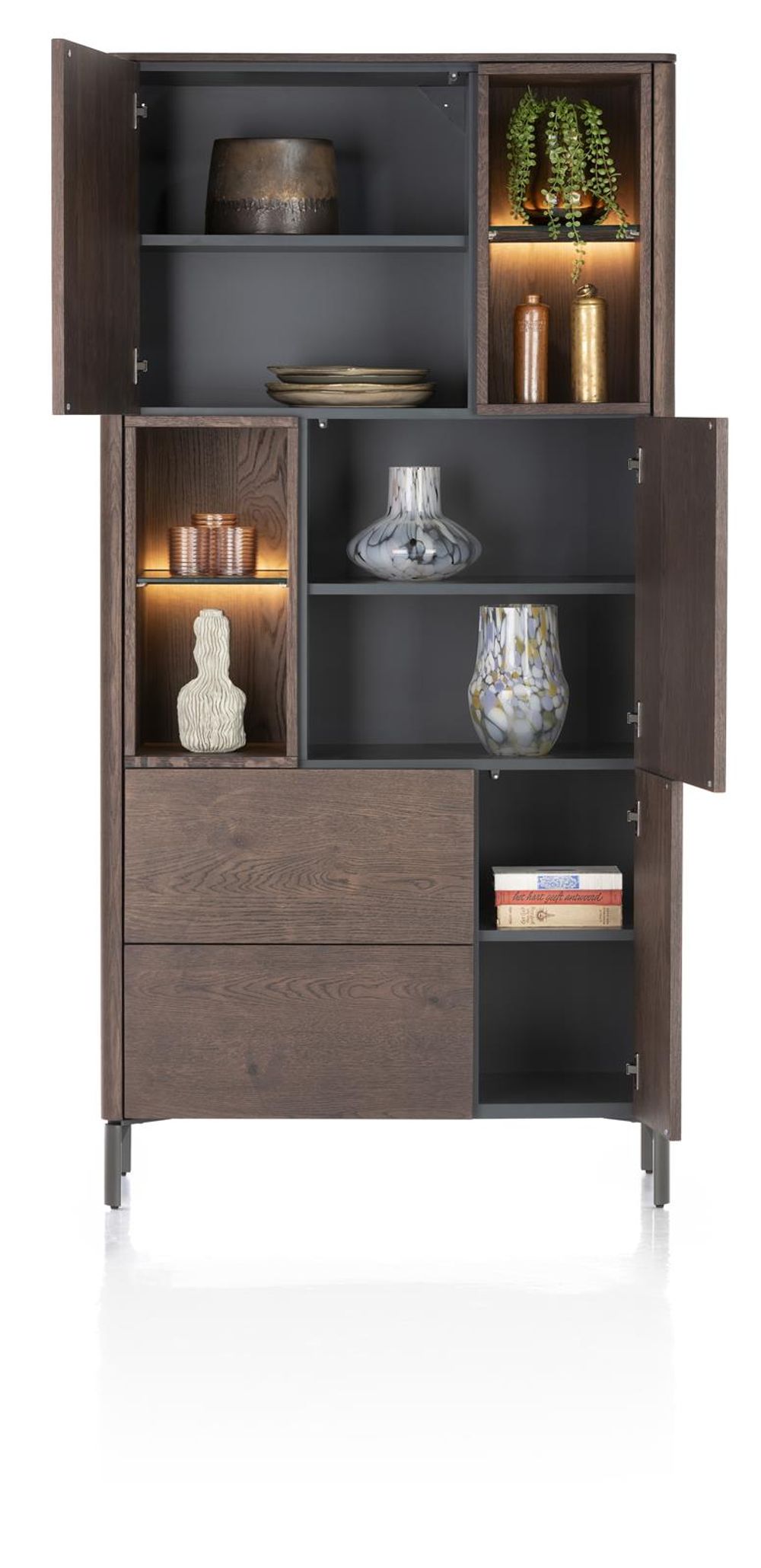 Bergkast TRENTON - Donker eikenfineer XOO 52284-CLA