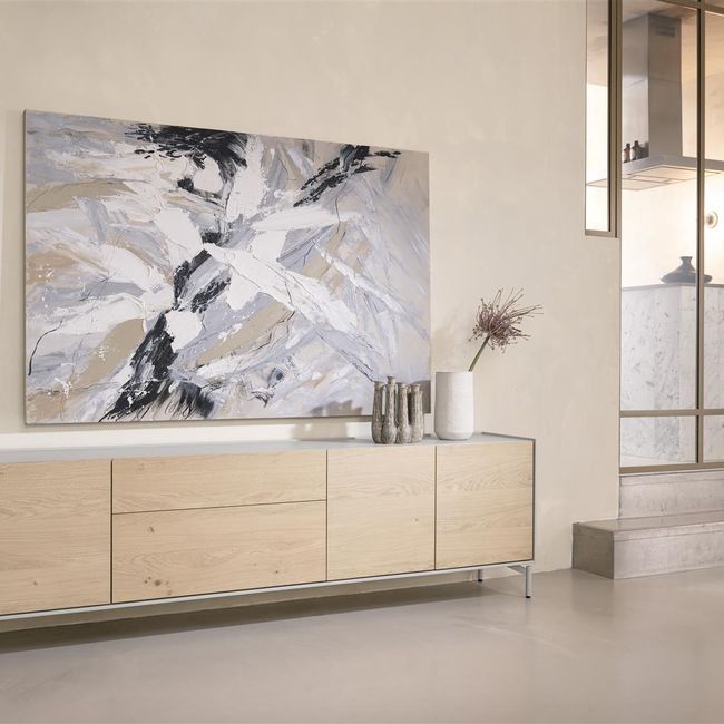 Dressoir NIORA - Eikenfineer / Silk Grey