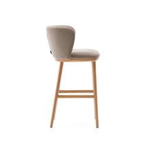Barstoel CISELIA - Lichtbruin Chenille / Essenhout KAV C06060KY10