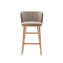 Barstoel CISELIA - Lichtbruin Chenille / Essenhout KAV C06060KY10
