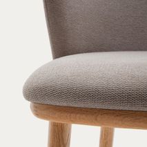 Barstoel CISELIA - Lichtbruin Chenille / Essenhout KAV C06060KY10