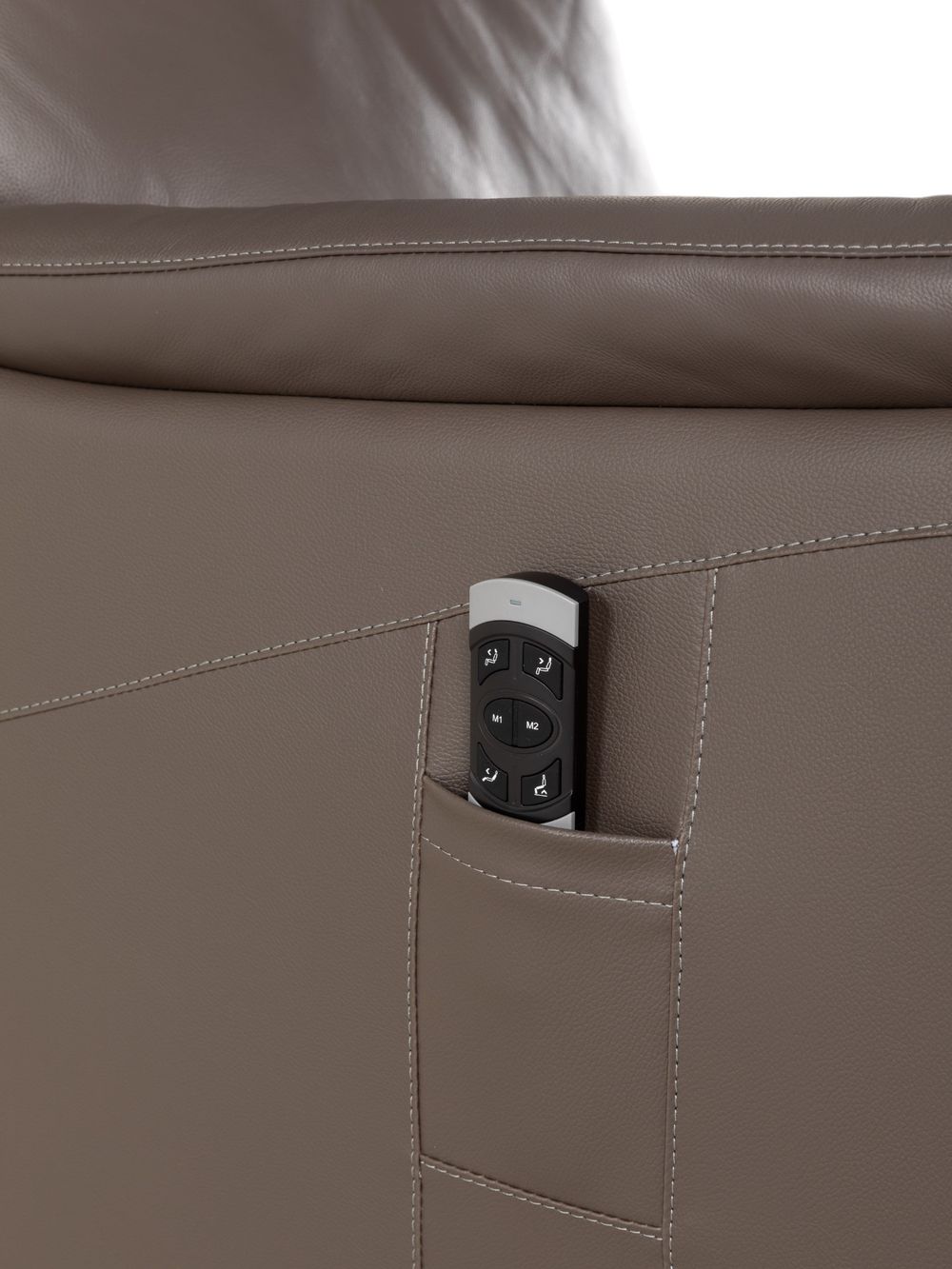 Elektrische relax met lift REMY - Leder Atoma grij DEZ RE RXE