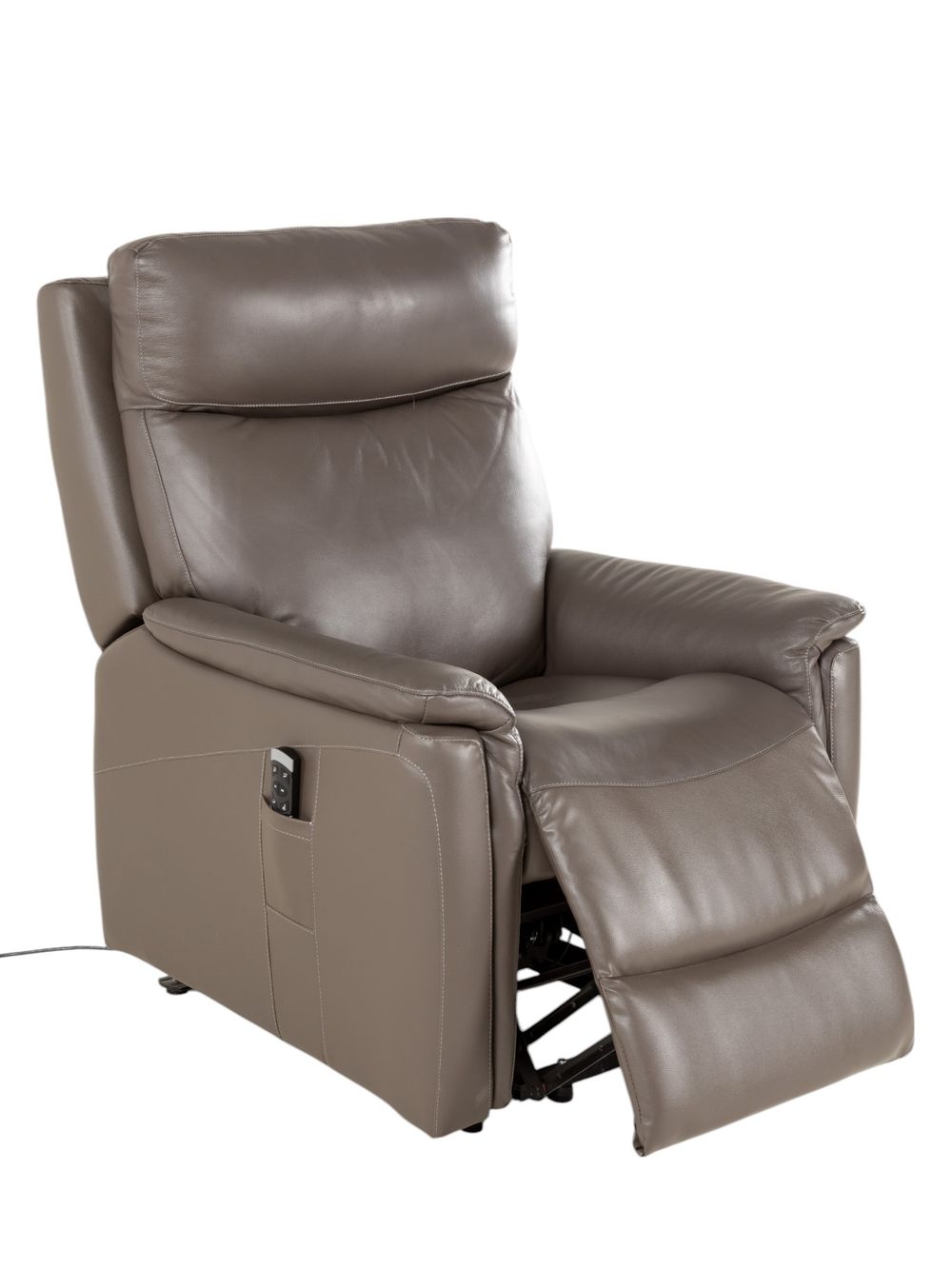 Elektrische relax met lift REMY - Leder Atoma grij DEZ RE RXE