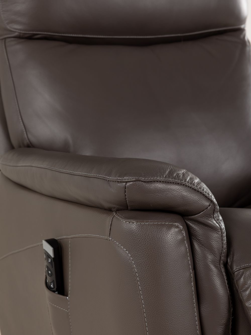 Elektrische relax met lift REMY - Leder Atoma grij DEZ RE RXE