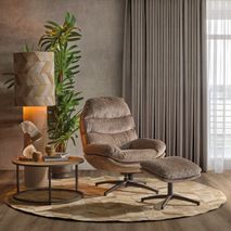 Fauteuil incl. poef SWIFT - Greige LEL-32-001-TZ