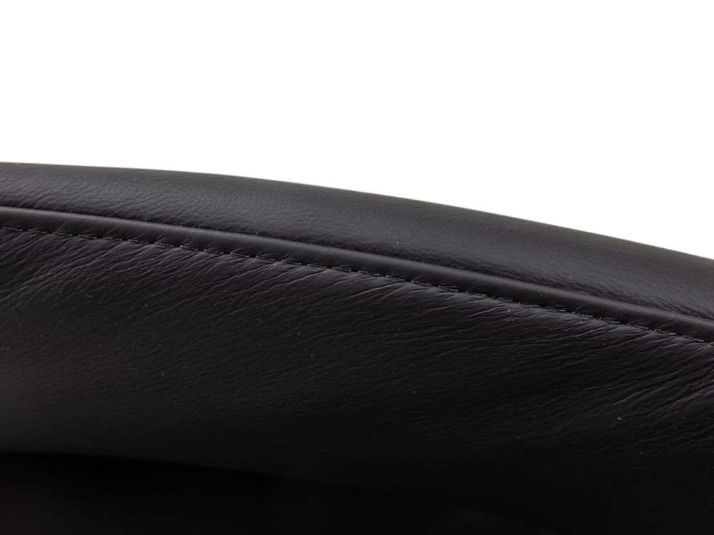 Draaibare armstoel JULIEN - Zwart leder MED-44-001-A804