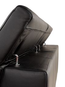 Hoeksalon REMO - Zwart leder C-MXD-69-HK-20225