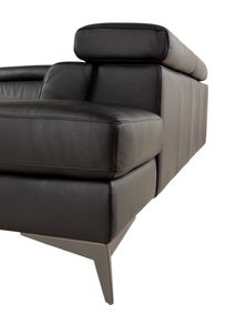 Hoeksalon REMO - Zwart leder C-MXD-69-HK-20225