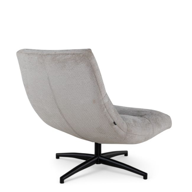 Fauteuil met poef FOXTON - Naturel