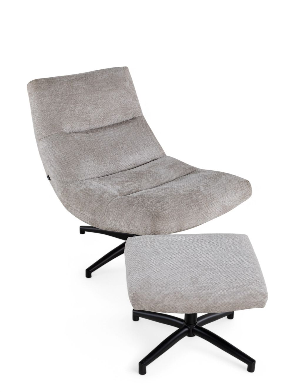 Fauteuil met poef FOXTON - Naturel MXF-293-000001