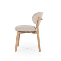 Eetkamerstoel MIKKY - Lichtgrijs/Eikenhout ELO 96175