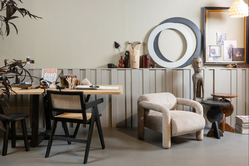 Armstoel GUNN - Rattan/Zwart DEE 373499-Z