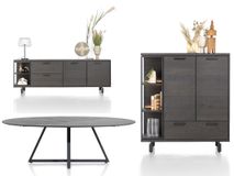 Eetkamerset RIDGEFIELD - Castle Antraciet C-HEH-304-TZ