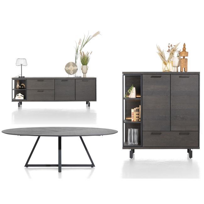 Eetkamerset RIDGEFIELD - Castle Antraciet