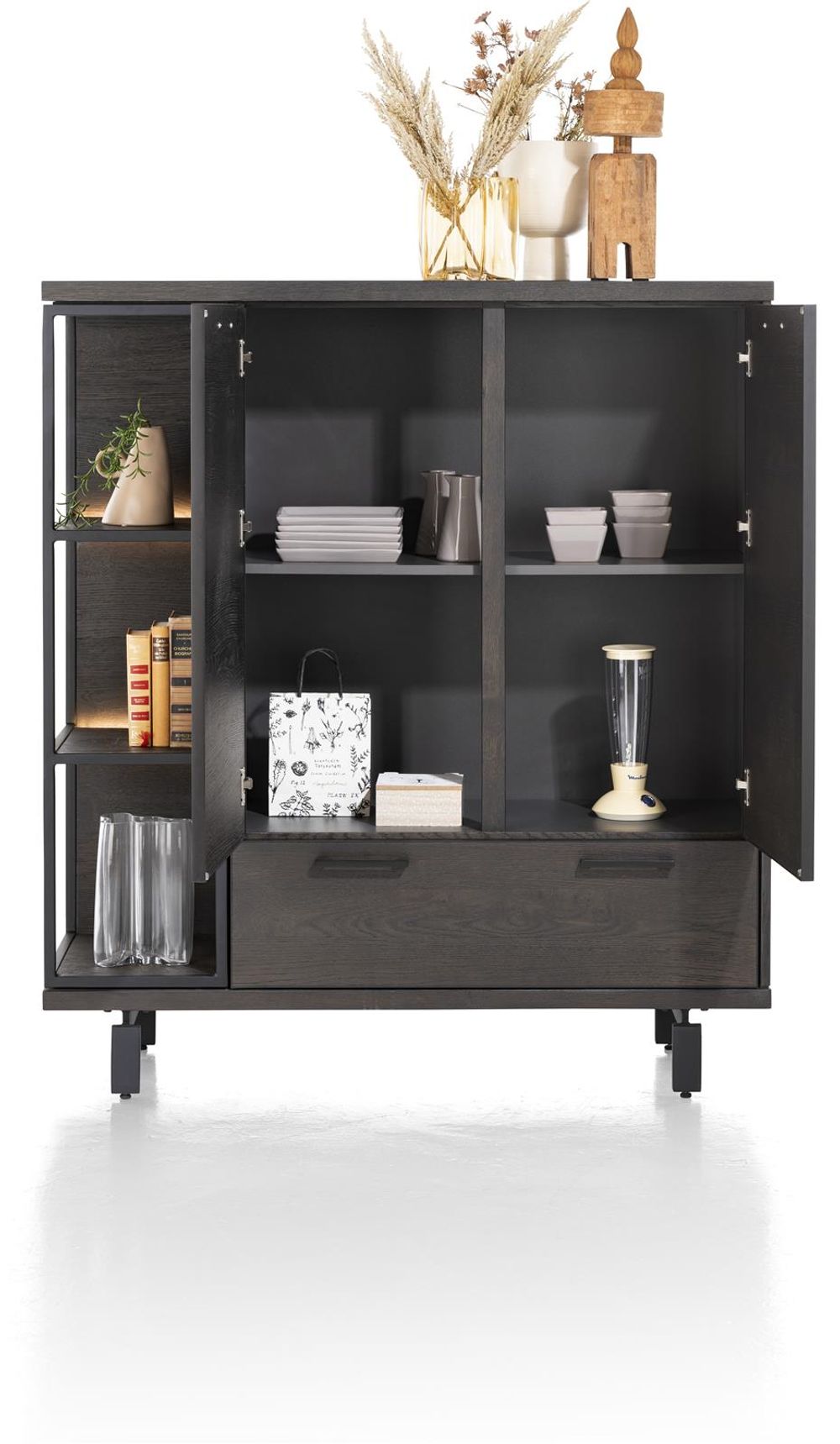 Eetkamerset RIDGEFIELD - Castle Antraciet C-HEH-304-TZ