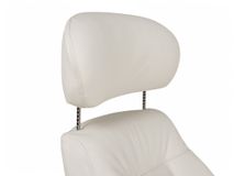 Relaxfauteuil ELEGANT - Leder beige / Walnoot THC-37-002-TZ1