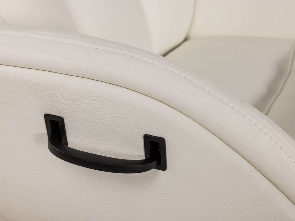 Relaxfauteuil ELEGANT - Leder beige / Walnoot THC-37-002-TZ1