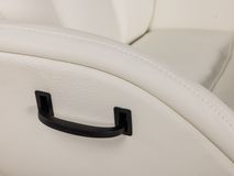 Relaxfauteuil ELEGANT - Leder beige / Walnoot THC-37-002-TZ1