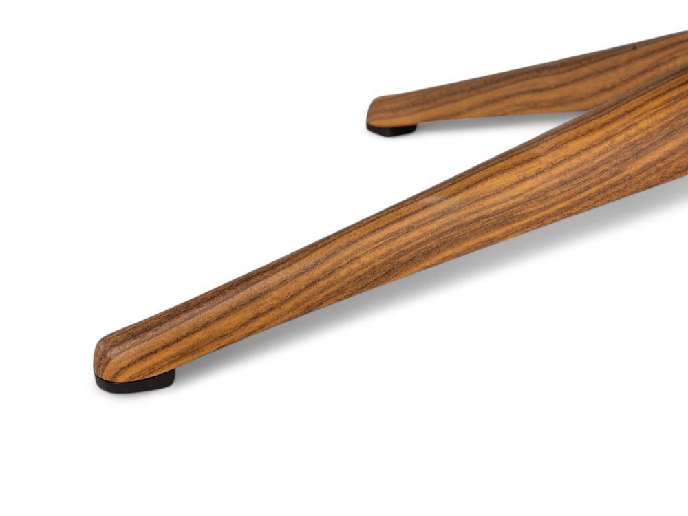 Relaxfauteuil ELEGANT - Leder beige / Walnoot THC-37-002-TZ1