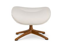 Relaxfauteuil ELEGANT - Leder beige / Walnoot THC-37-002-TZ1