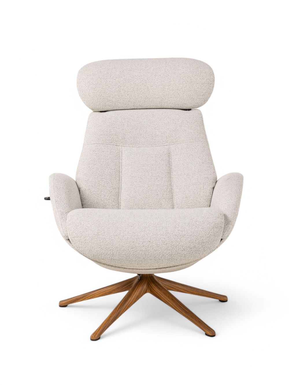 Relaxfauteuil ELEGANT - Beige / Walnoot THC-37-001-TZ