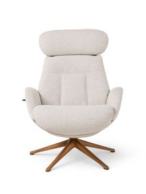 Relaxfauteuil ELEGANT - Beige / Walnoot THC-37-001-TZ