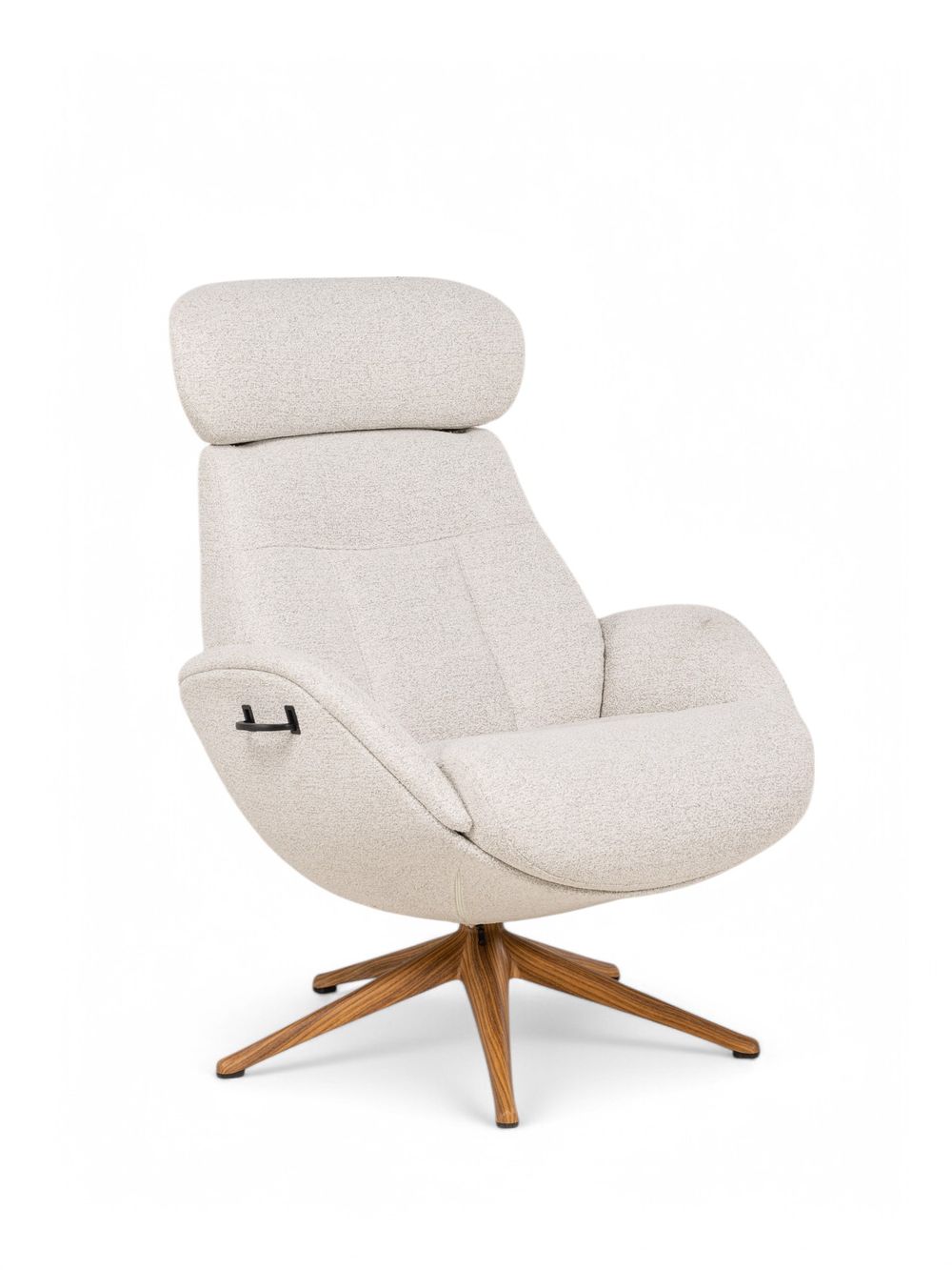 Relaxfauteuil ELEGANT - Beige / Walnoot THC-37-001-TZ