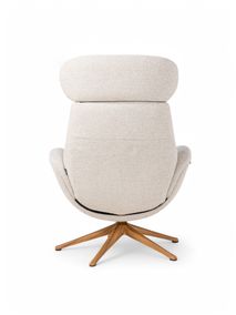 Relaxfauteuil ELEGANT - Beige / Walnoot THC-37-001-TZ